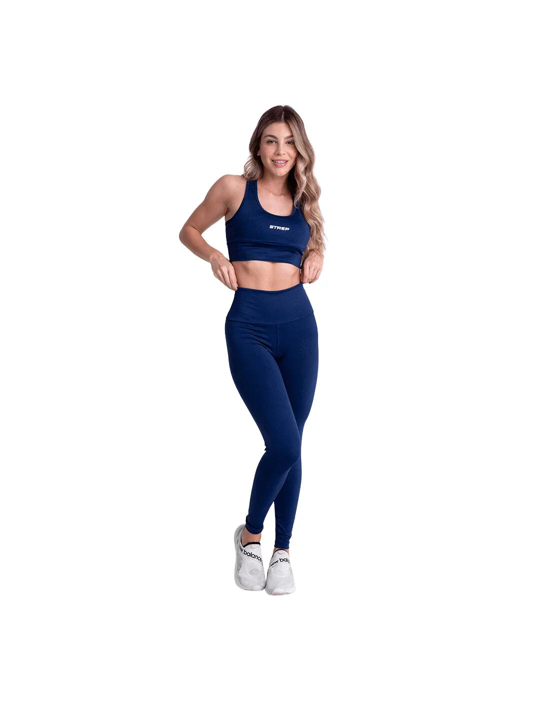 Conjunto Fitness Top e Legging Academia Feminino - Azul