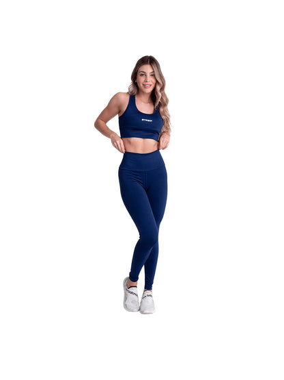 Conjunto Fitness Top e Legging Academia Feminino - Azul