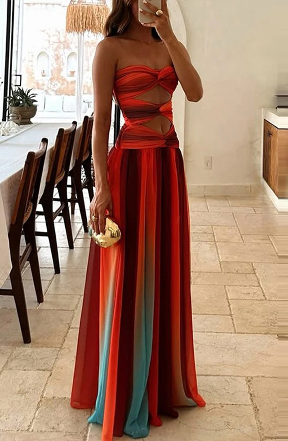 Vestido Longo Ombre Elegance